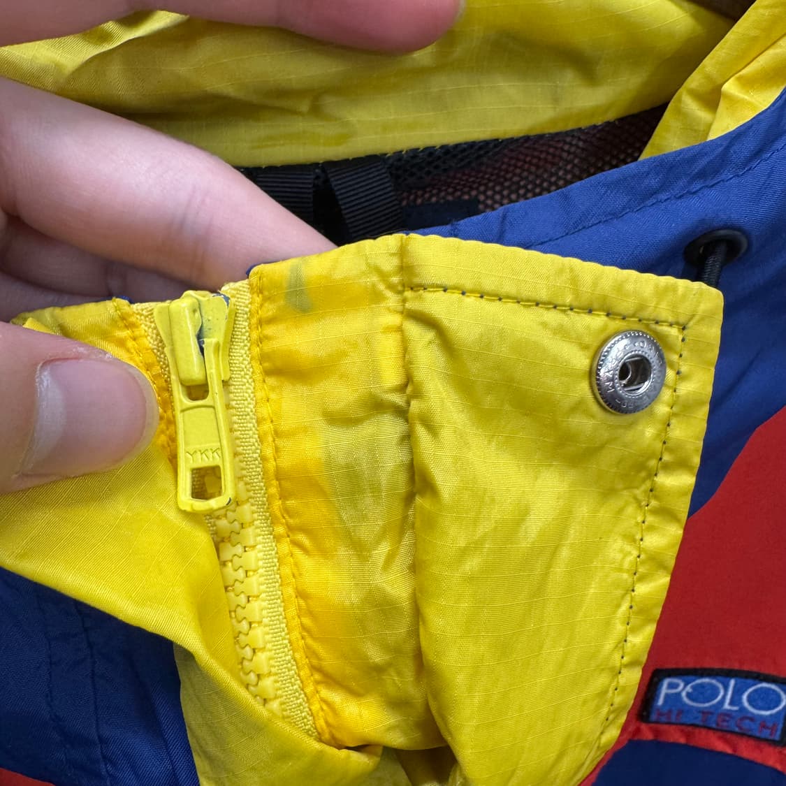 90s 폴로 랄프로렌 롱파카 울트렉스 컬러블록 포인트 네이비 오렌지 배색 상품이미지8