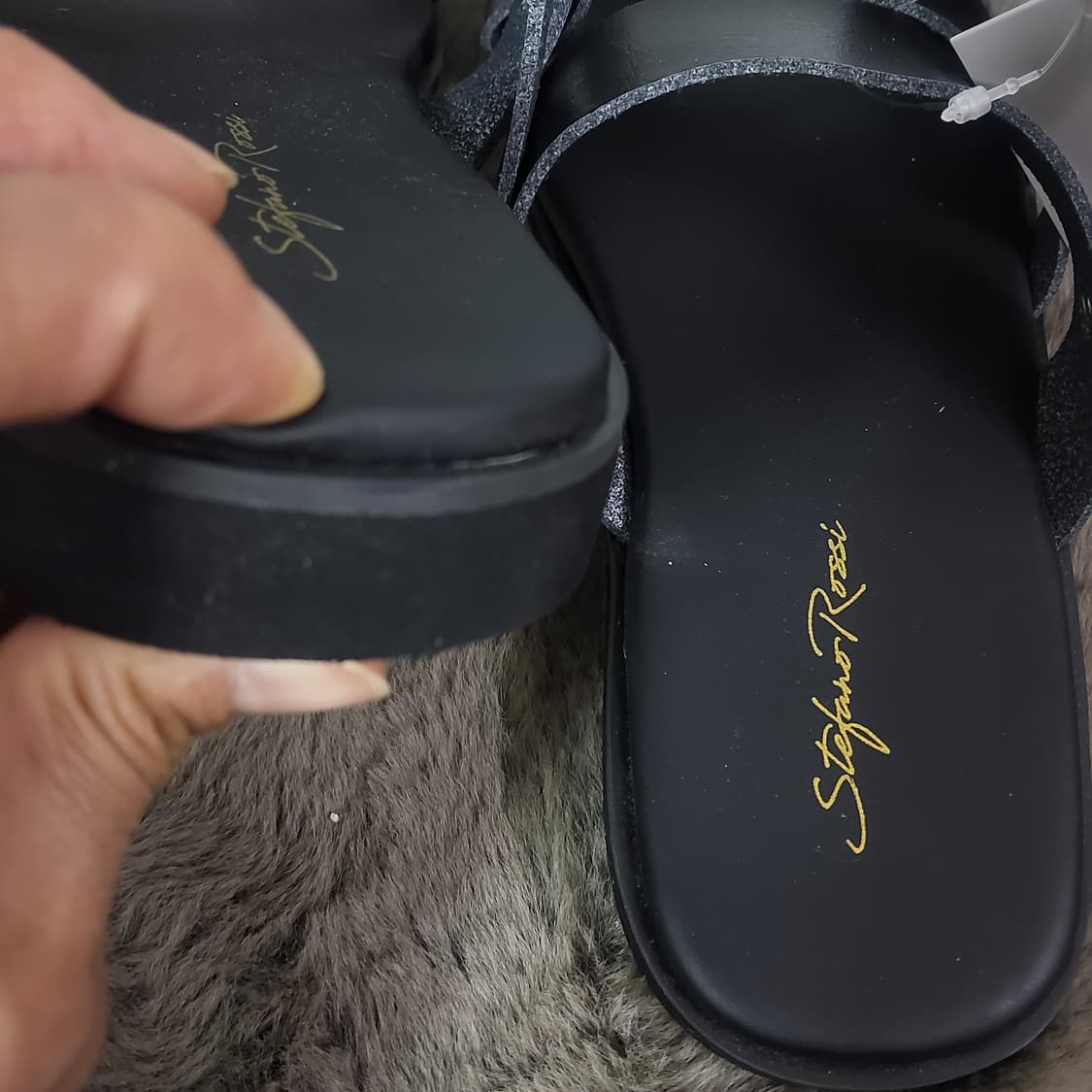 새상품 스테파노로시 남자 가죽 샌들 쪼리 슬리퍼 260 상품이미지5