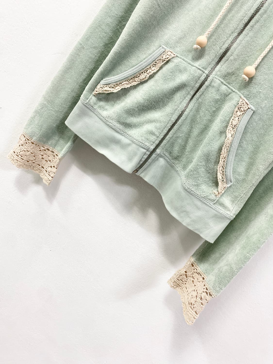 [JUICY COUTURE] 쥬시꾸뛰르 민트맛 레이스 후드집업 상품이미지7