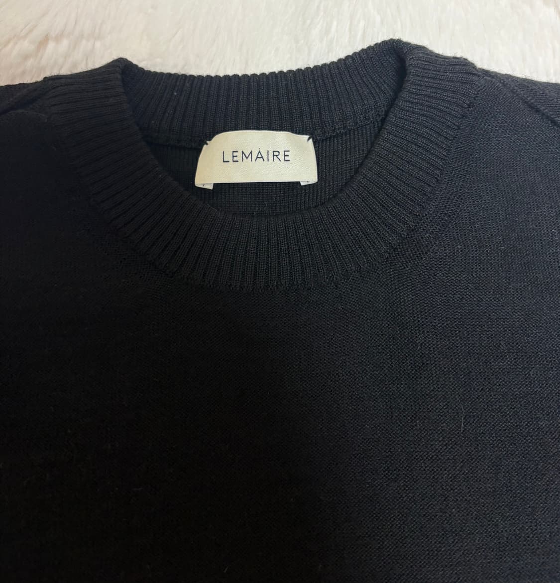 르메르 크루넥 울 니트 스웨터 블랙 / M 상품이미지2