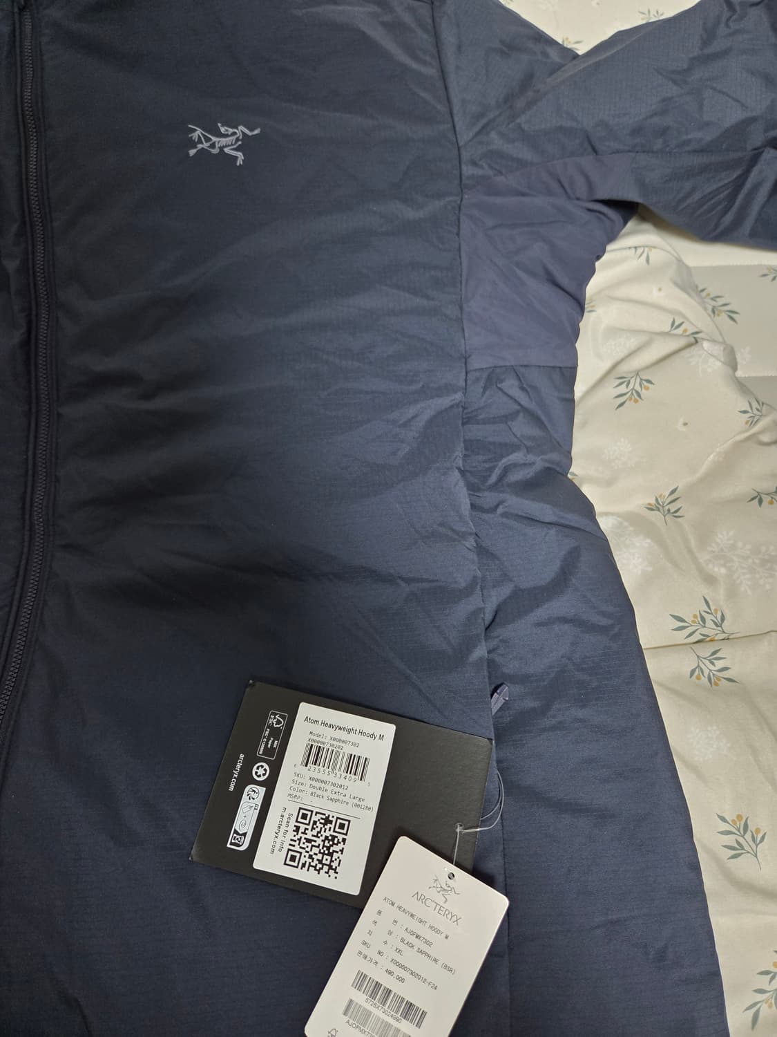 아크테릭스 아톰 후디 헤비웨이트 블랙사파이어 새상품 XXL 상품이미지3