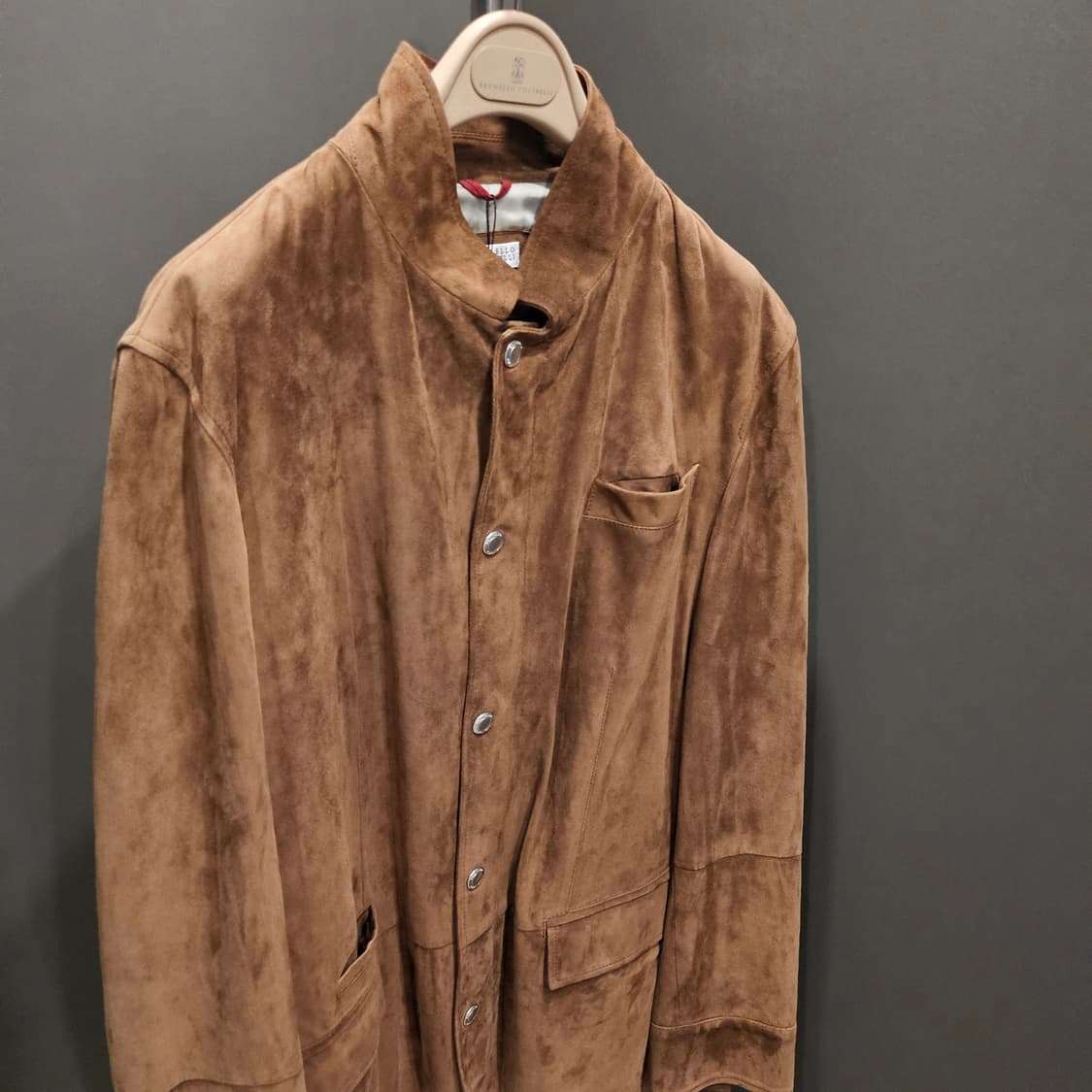 브루넬로 쿠치넬리 더블 클루저 스웨이드 필드 자켓 상품이미지2