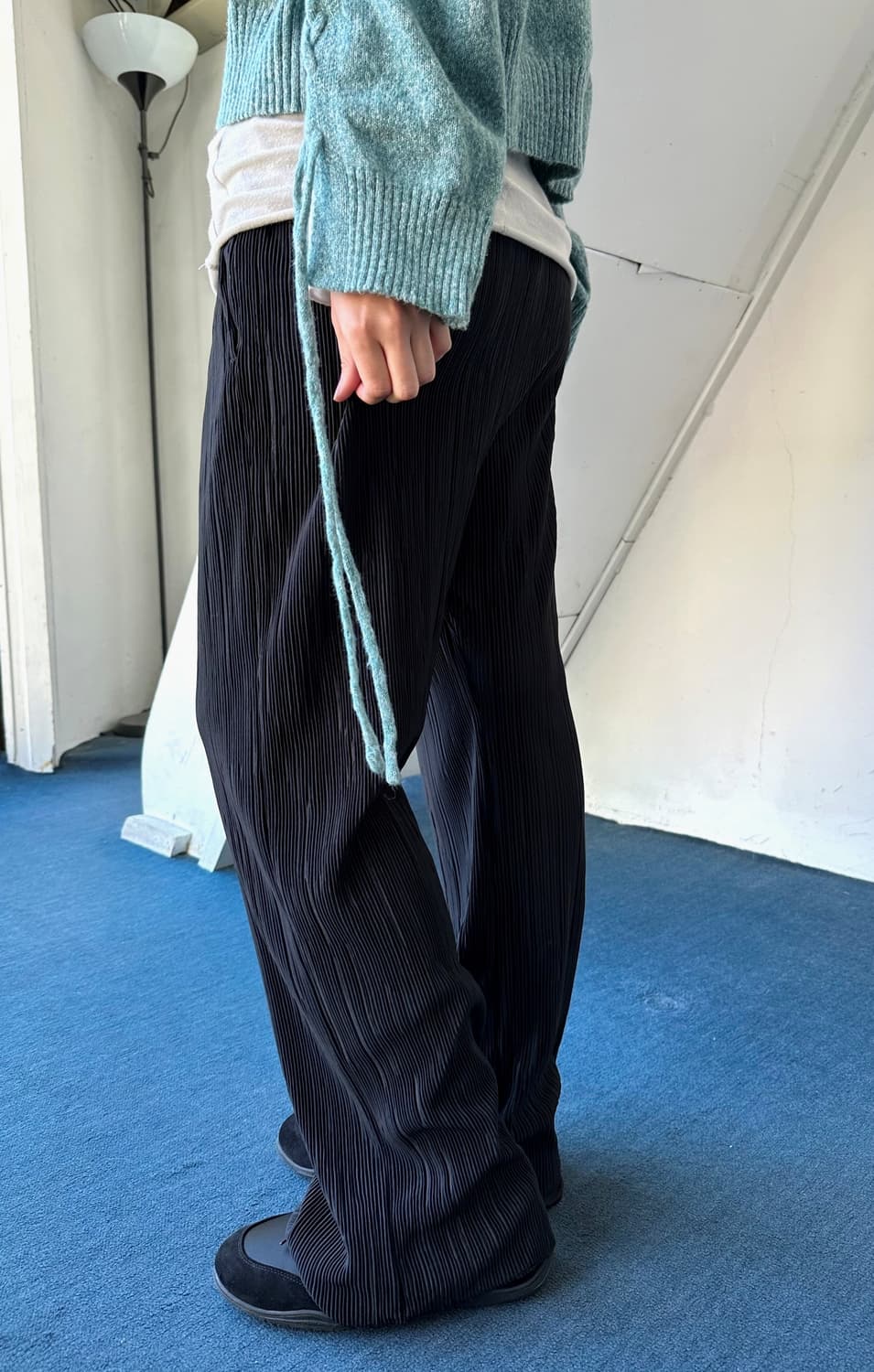 Micro pleats loose easy pants 상품이미지10