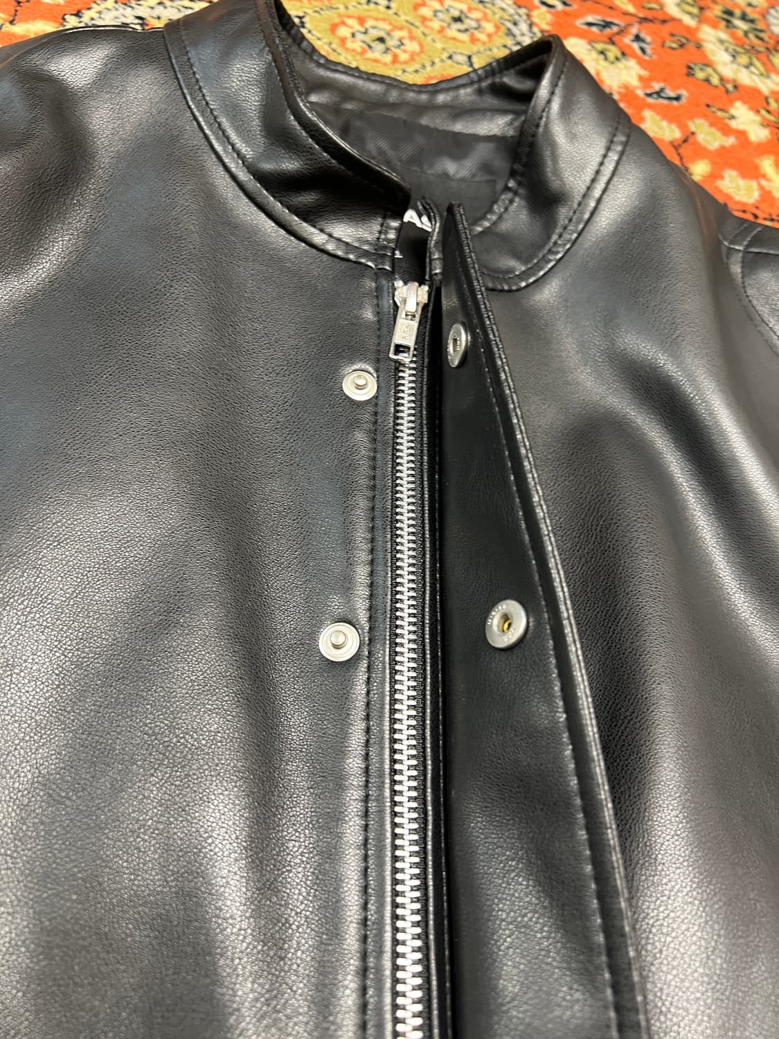 [XL] 도프제이슨 비건 레더 쉴드 자켓 상품이미지3