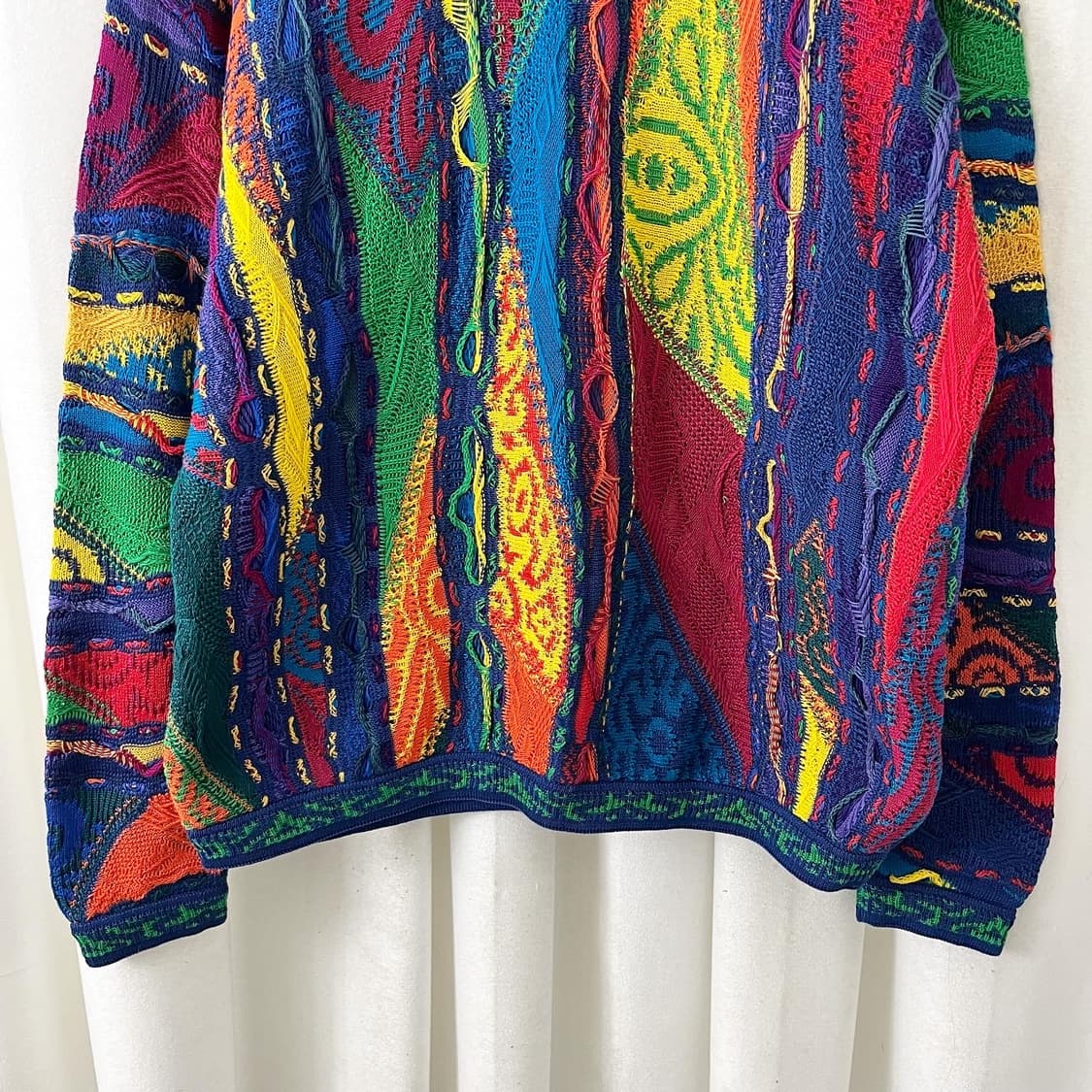 쿠지 멀티컬러 케이블 니트 상품이미지4