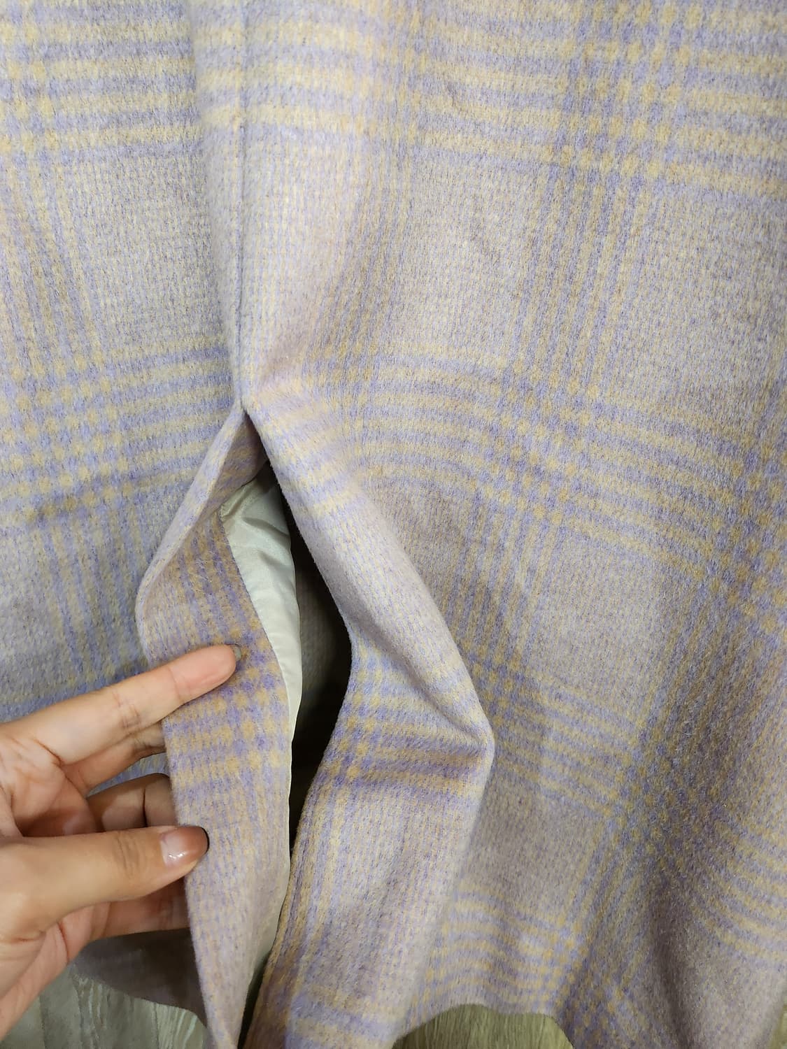 70) 닉스 NIX 체크 더블 롱코트 상품이미지6