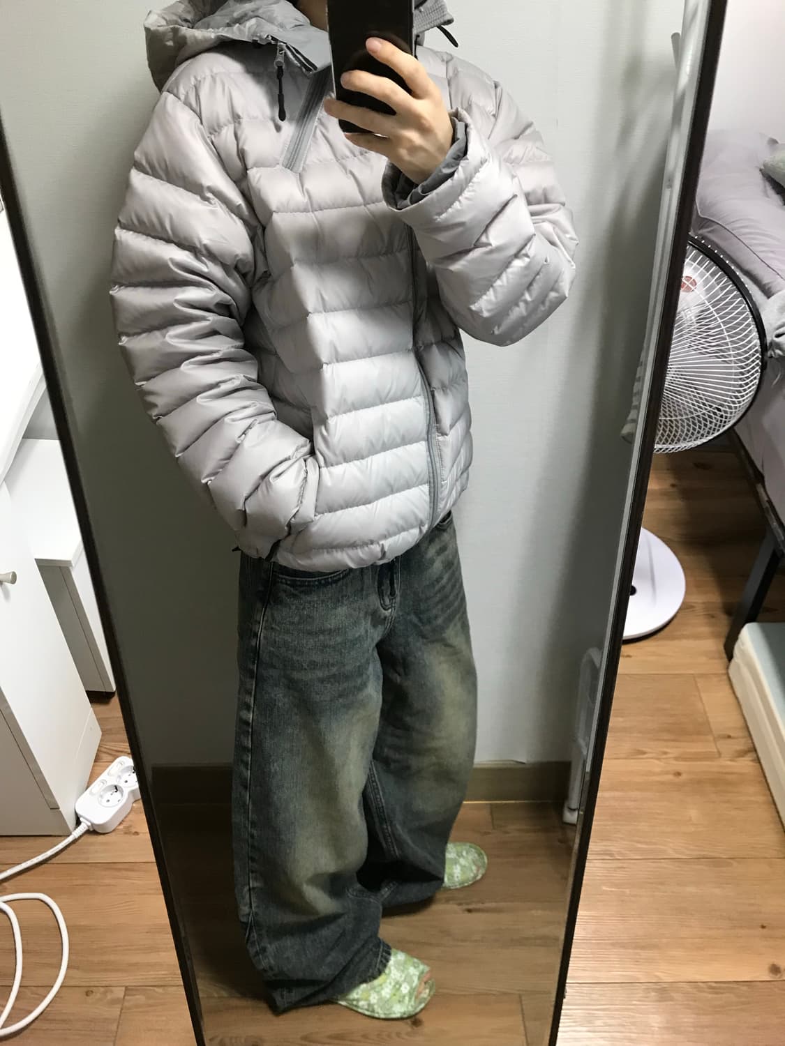 그레이 경량패딩 상품이미지6