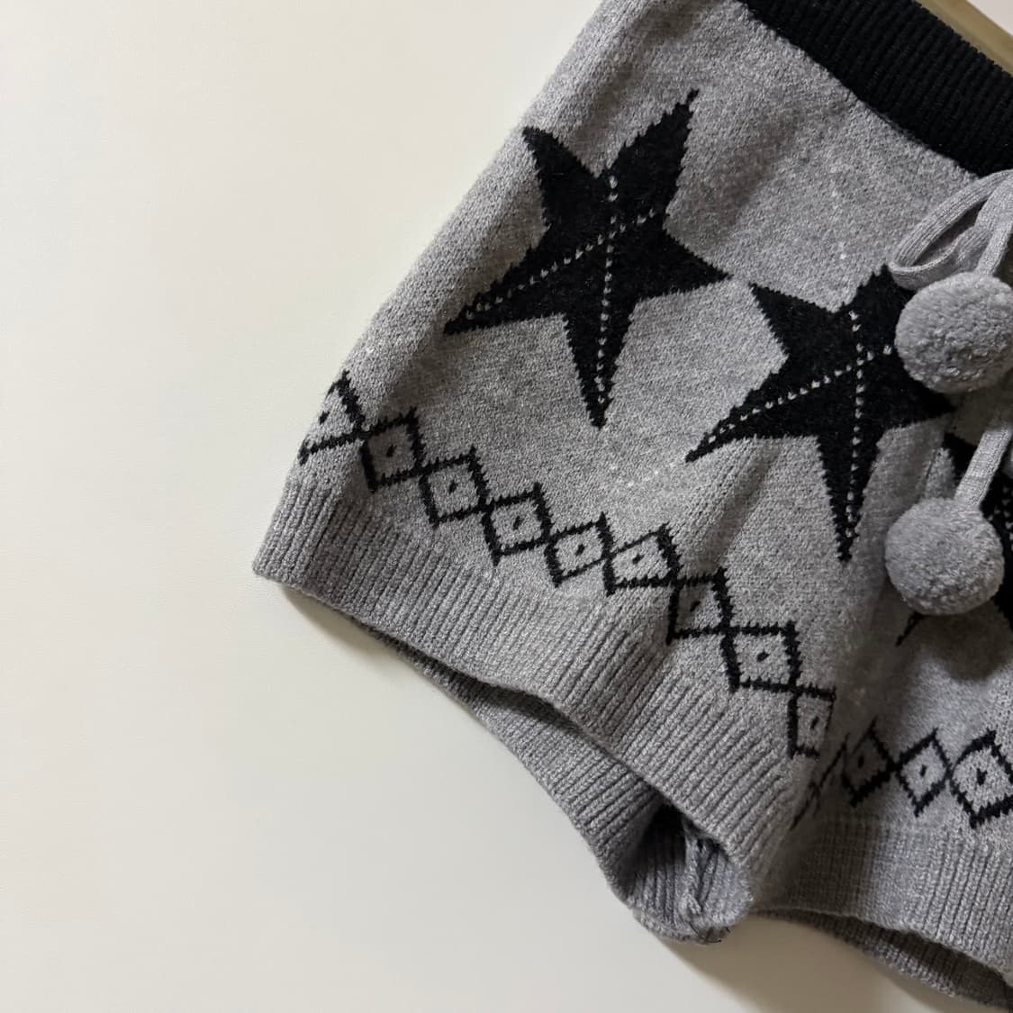 새상품 여자 니트 방울 반바지 (그레이) 상품이미지2