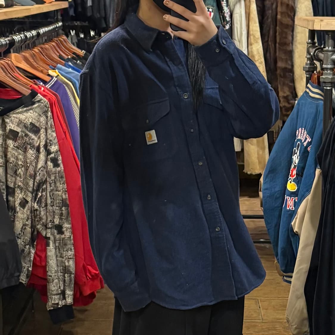 [HI] Carhartt 칼하트 긴팔 셔츠 네이비 상품이미지4