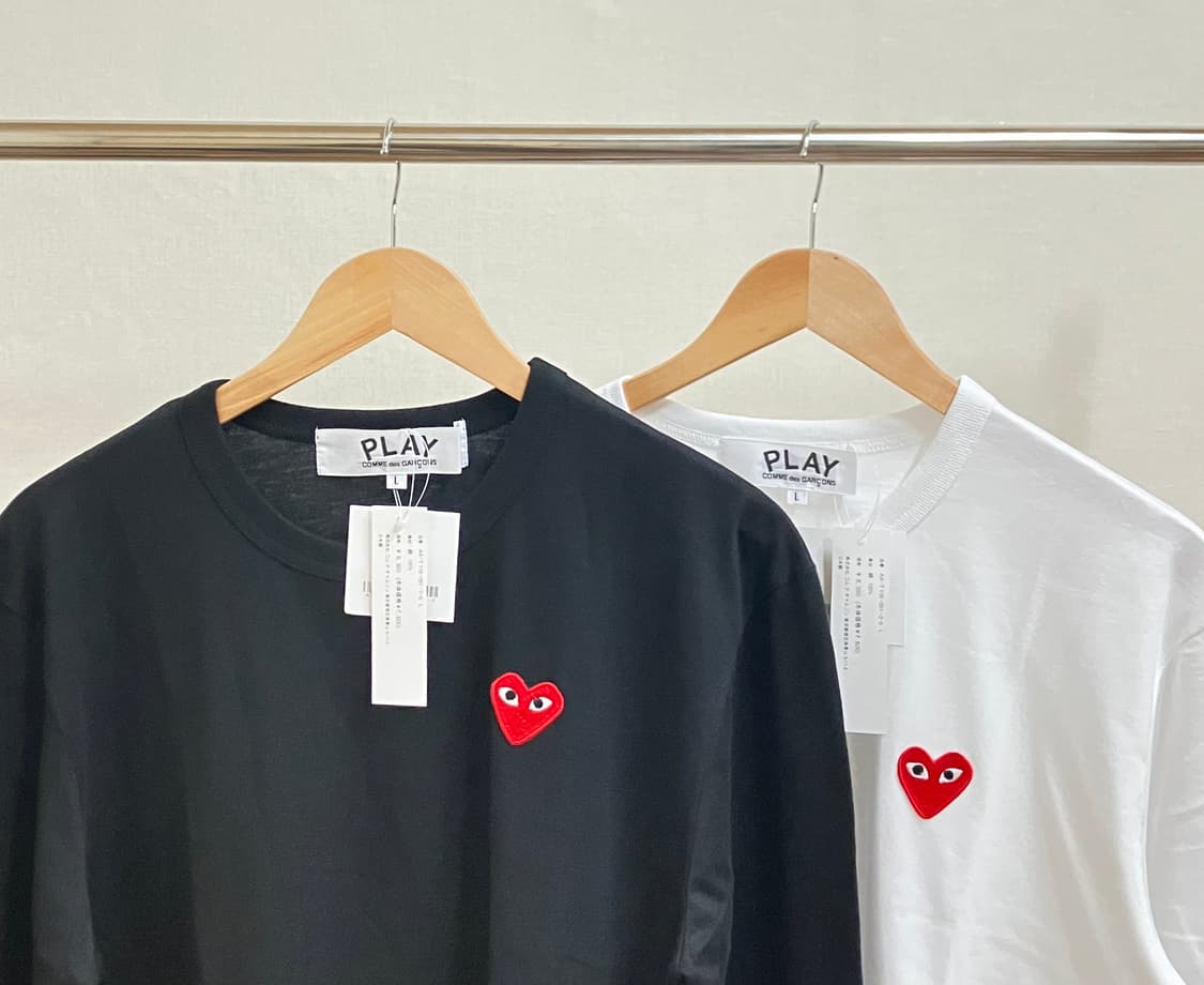 [새상품] 꼼데가르송 레드와펜 롱슬리브 화이트 긴팔티 상품이미지4