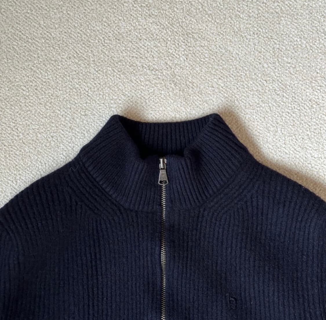 헤지스 울 집업 네이비 상품이미지3