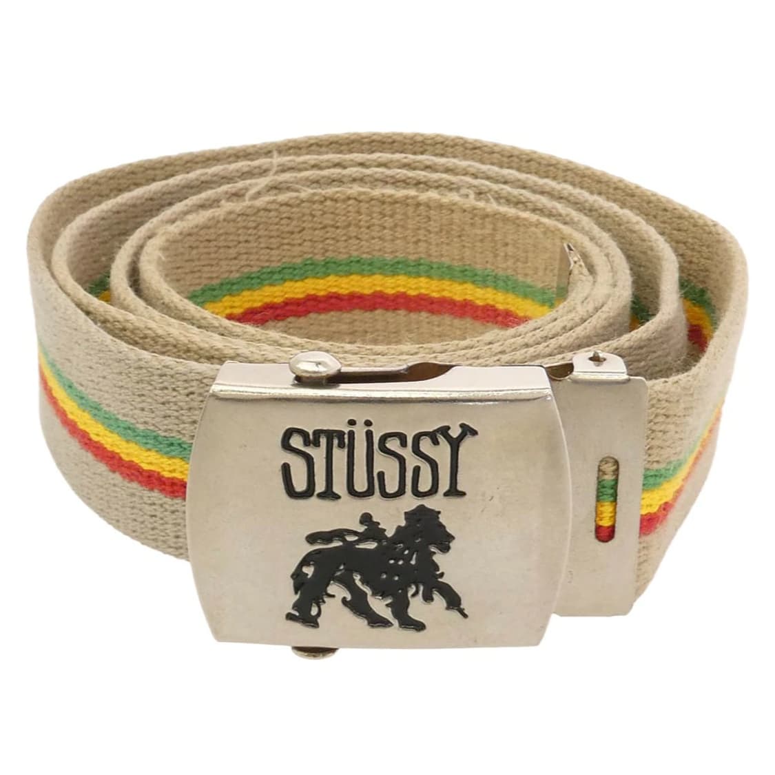 STUSSY  90s 올드 라스타 컬러 가챠 벨트 라이트 브라운 남성용  상품이미지1