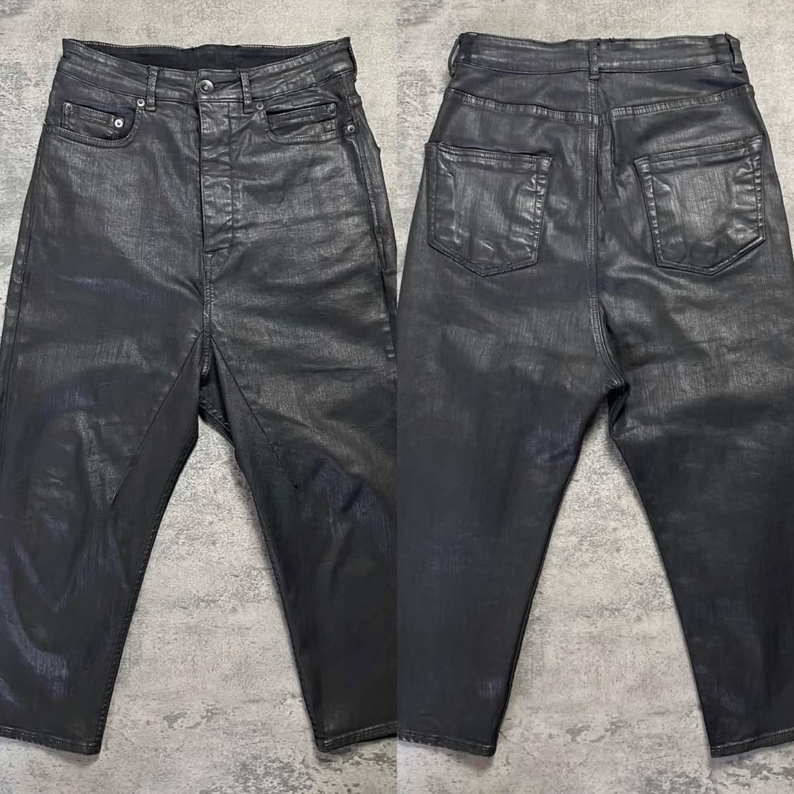 릭오웬스 18SS 다크쉐도우 콜랩스컷 코팅 크롭 팬츠 SBW 상품이미지7