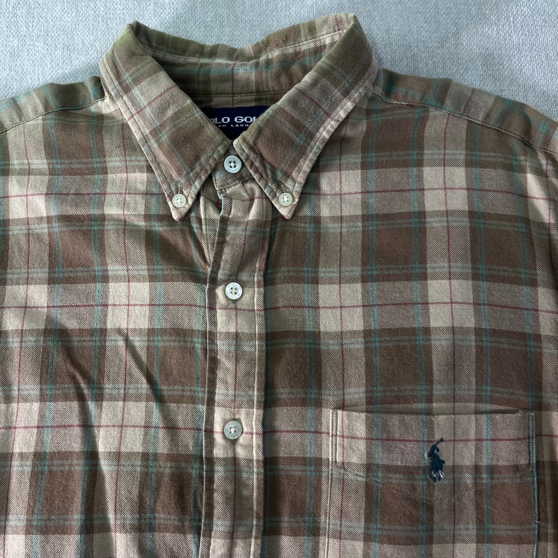 100 폴로랄프로렌 골프 빈티지 체크 셔츠 상품이미지2
