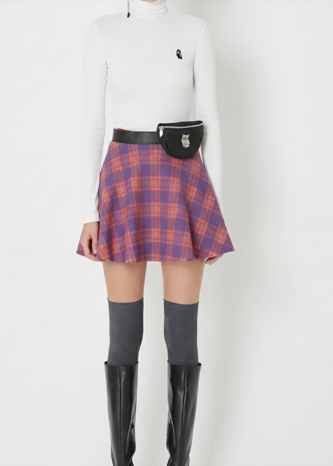 럭키슈에뜨 허리밴딩 니트스커트 66사이즈 상품이미지1