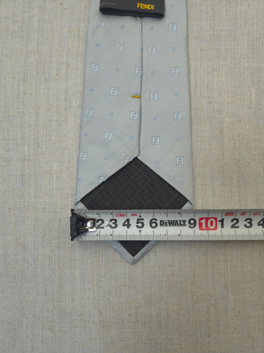 펜디 FF로고 견100% 넥타이 하늘색 상품이미지4