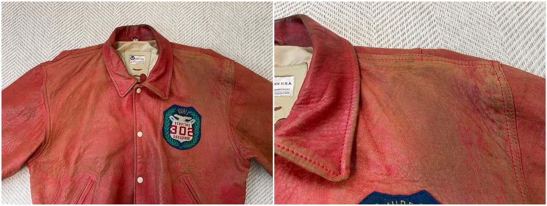 8~90s 아비렉스 usa  레더 바시티 자켓 J03914 상품이미지10