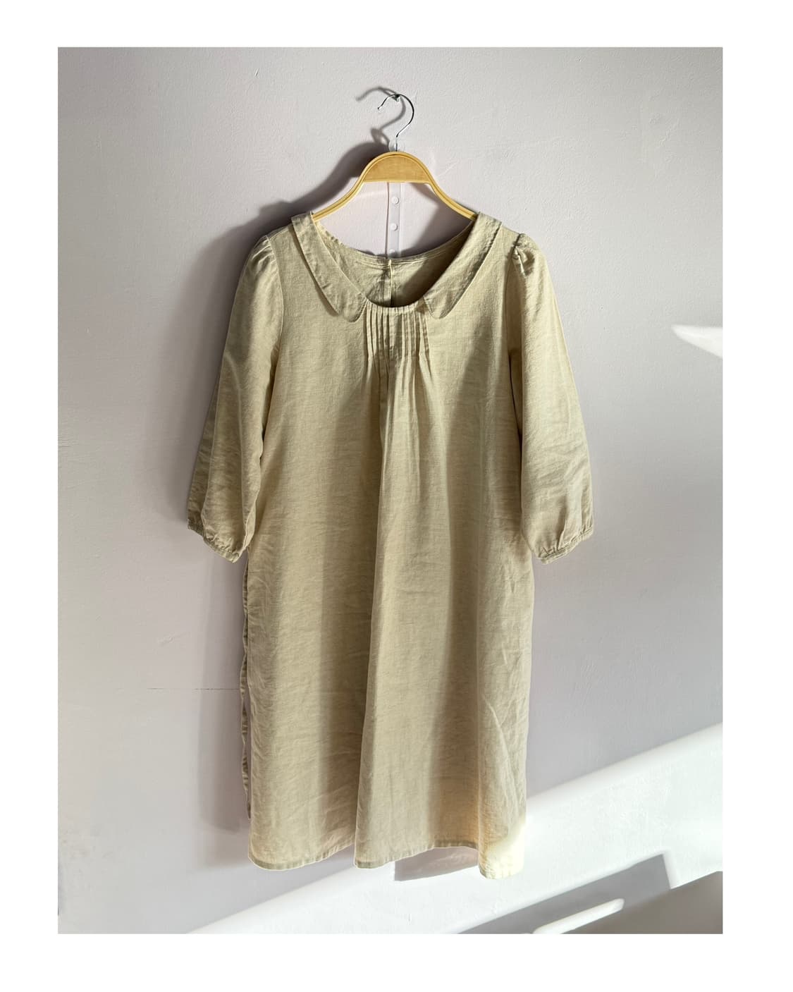 일본빈티지/ 코튼린넨 둥근카라원피스  상품이미지1