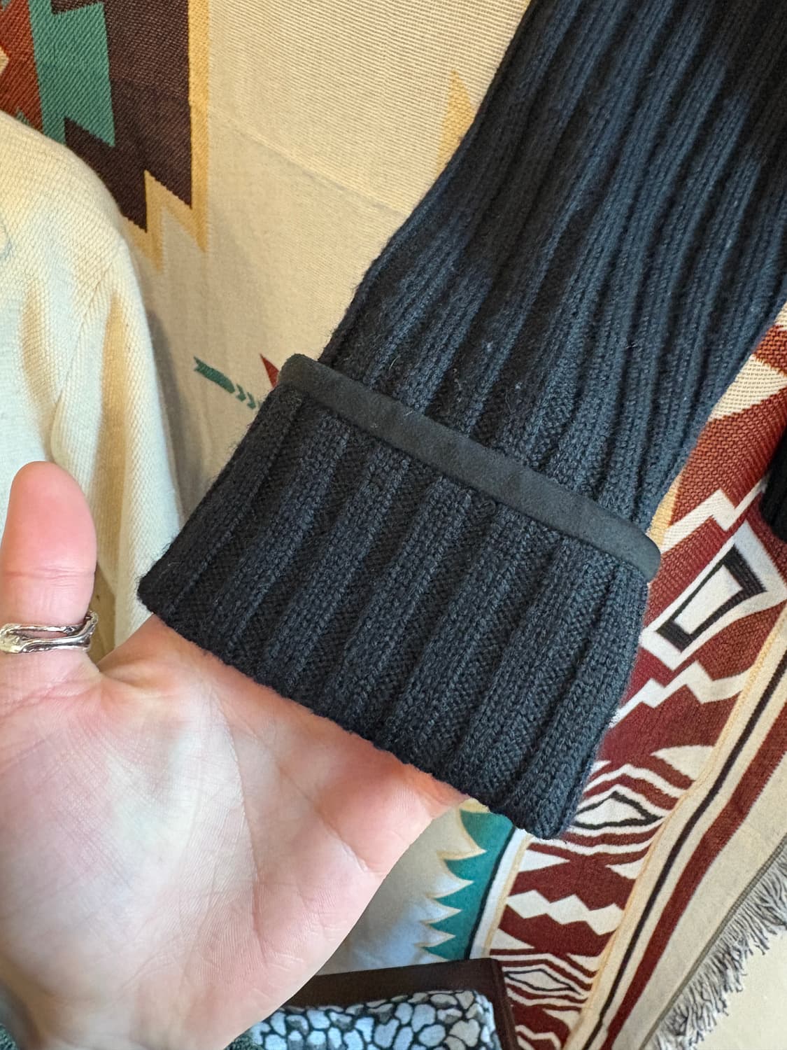 BRAHMIN 울 100% 니트집업 상품이미지3