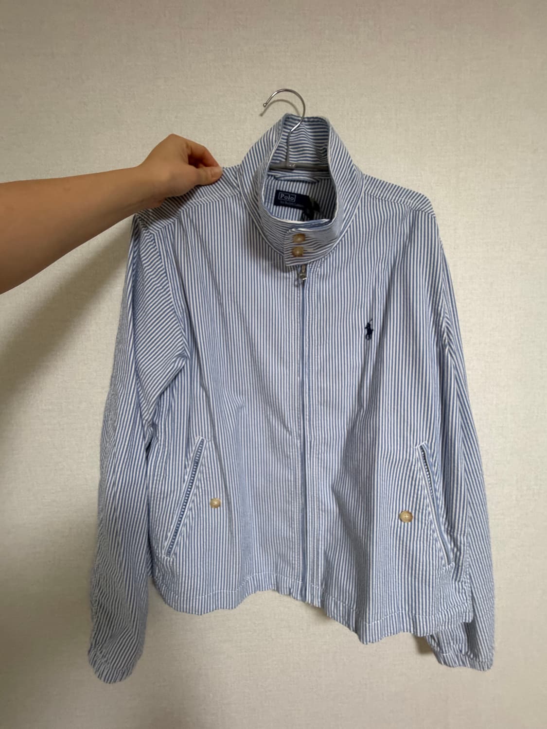 폴로 랄프로렌 스트라이프 코튼 자켓 M 상품이미지1