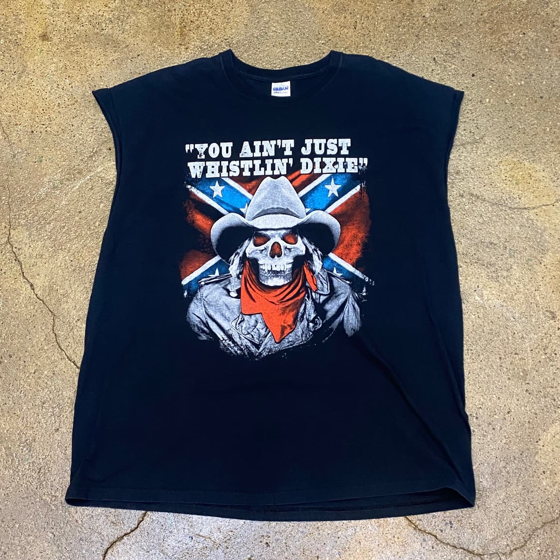 미국 빈티지 벨라미브라더스 해골 민소매 티 락티셔츠 상품이미지1