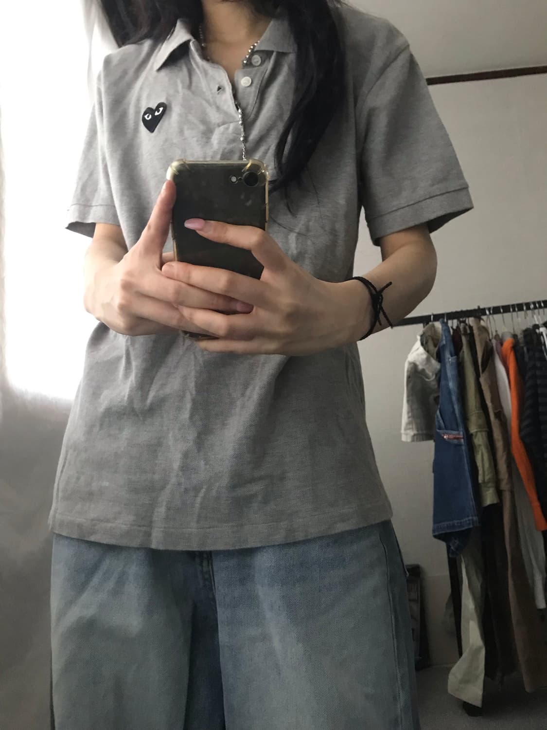꼼데가르송 그레이 반팔티셔츠 상품이미지3