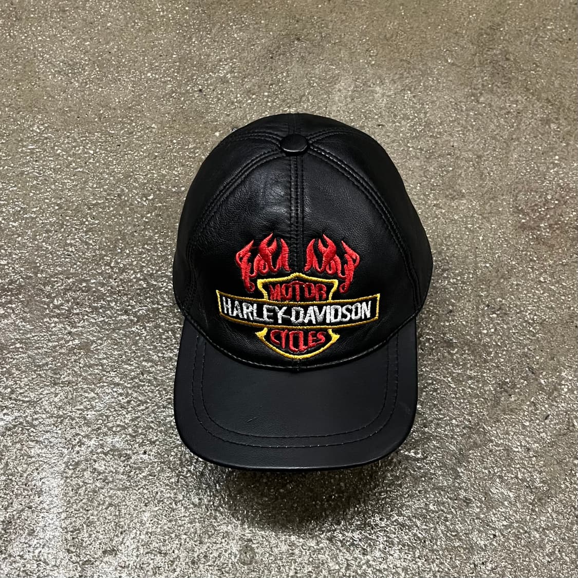 빈티지 할리데이비슨 로고 레더 볼캡 상품이미지2