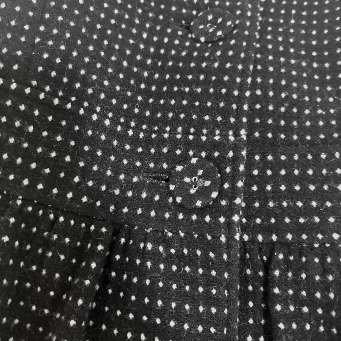블랙앤화이트 도트 폴카 빈티지 코트 상품이미지3