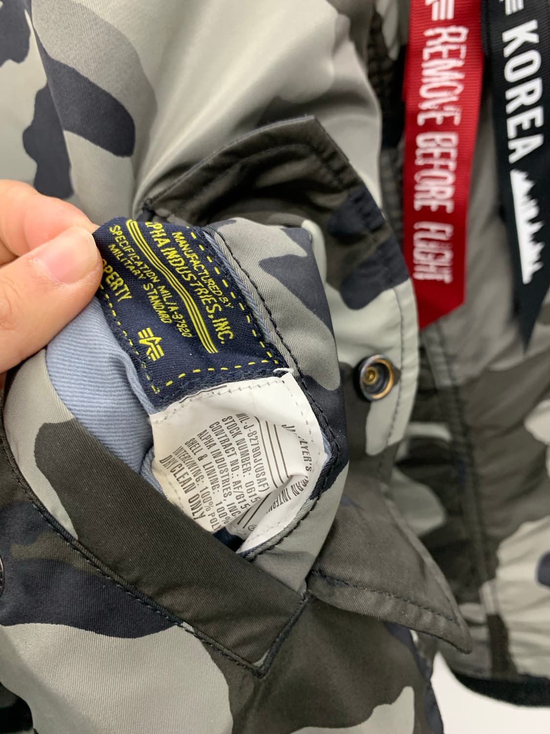 알파인더스트리 카모 ma-1 상품이미지6