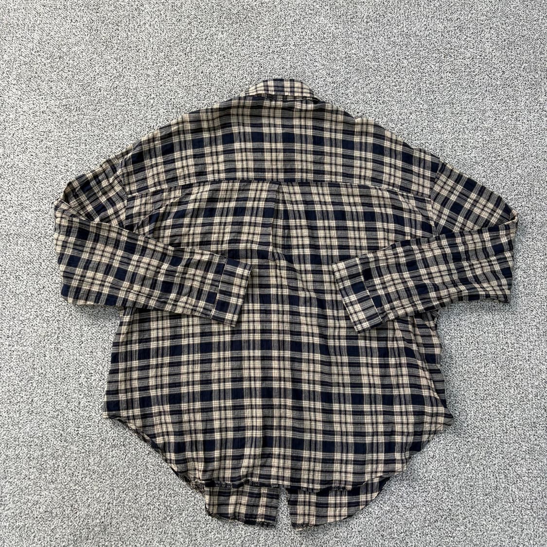 실측확인 KNOCK 체크 셔츠 남방 0310J 상품이미지3