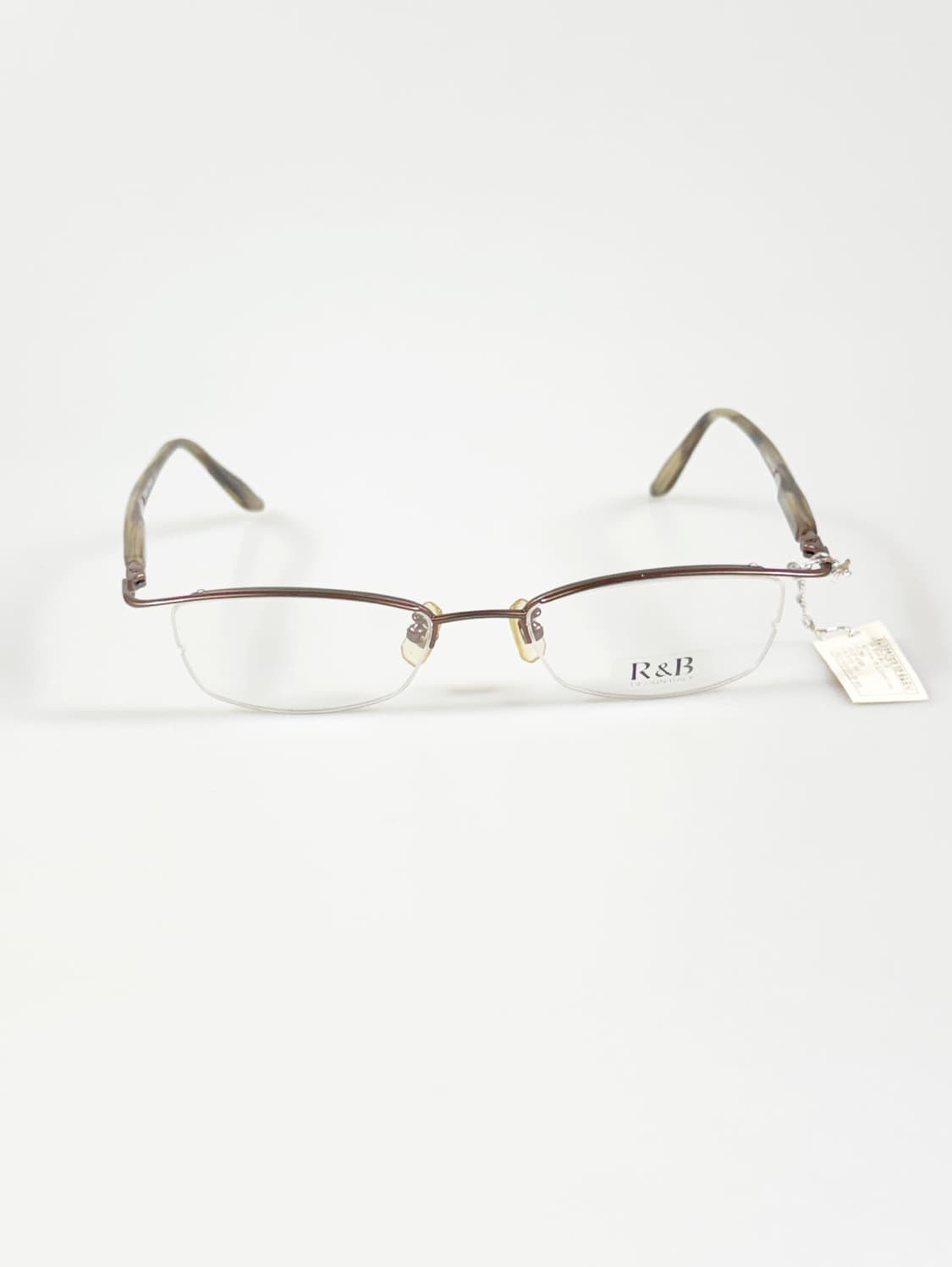 R&B EYEWEAR 반무테 스퀘어 메탈 프레임 빈티지 안경 상품이미지2