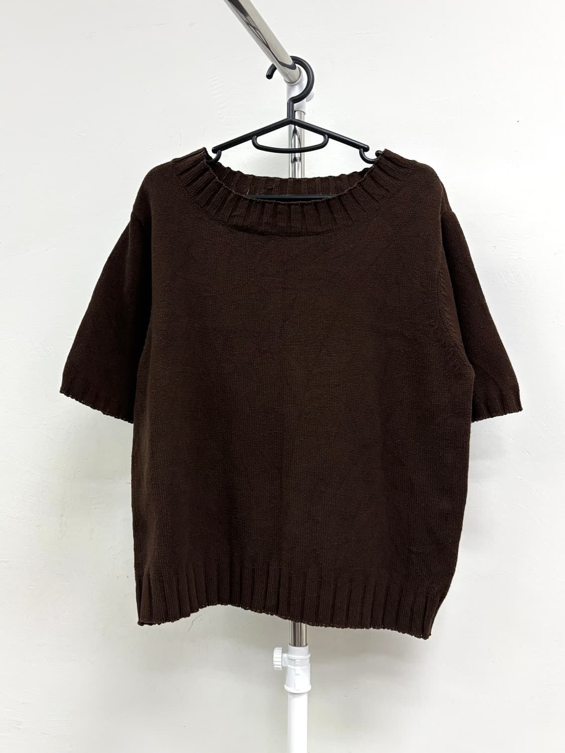 빈티지 브라운 하프 니트 상품이미지5
