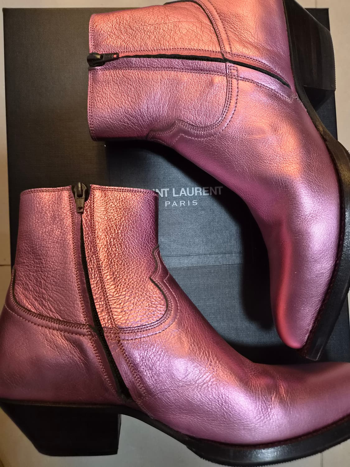 생로랑 아카이브 런웨이 웨스턴 부츠 유일매물 상품이미지6