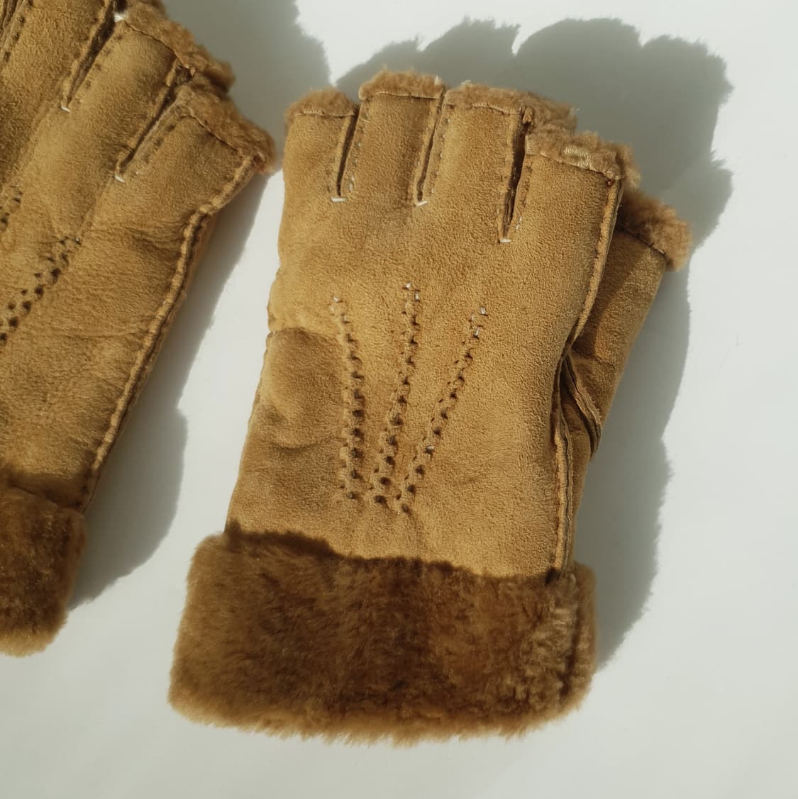 Shearling fingerless gloves 상품이미지4