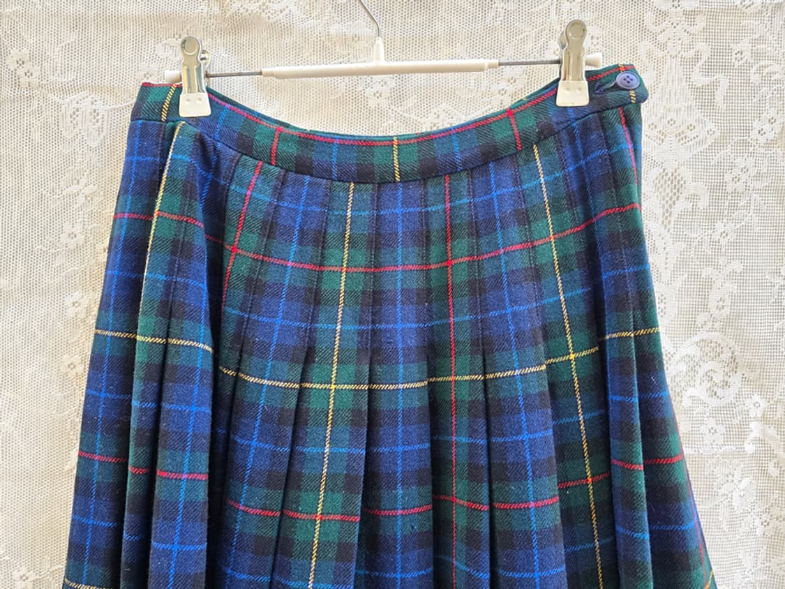 70s 펜들턴 스미스 타탄 체크 주름 스커트 (made in usa) 상품이미지2