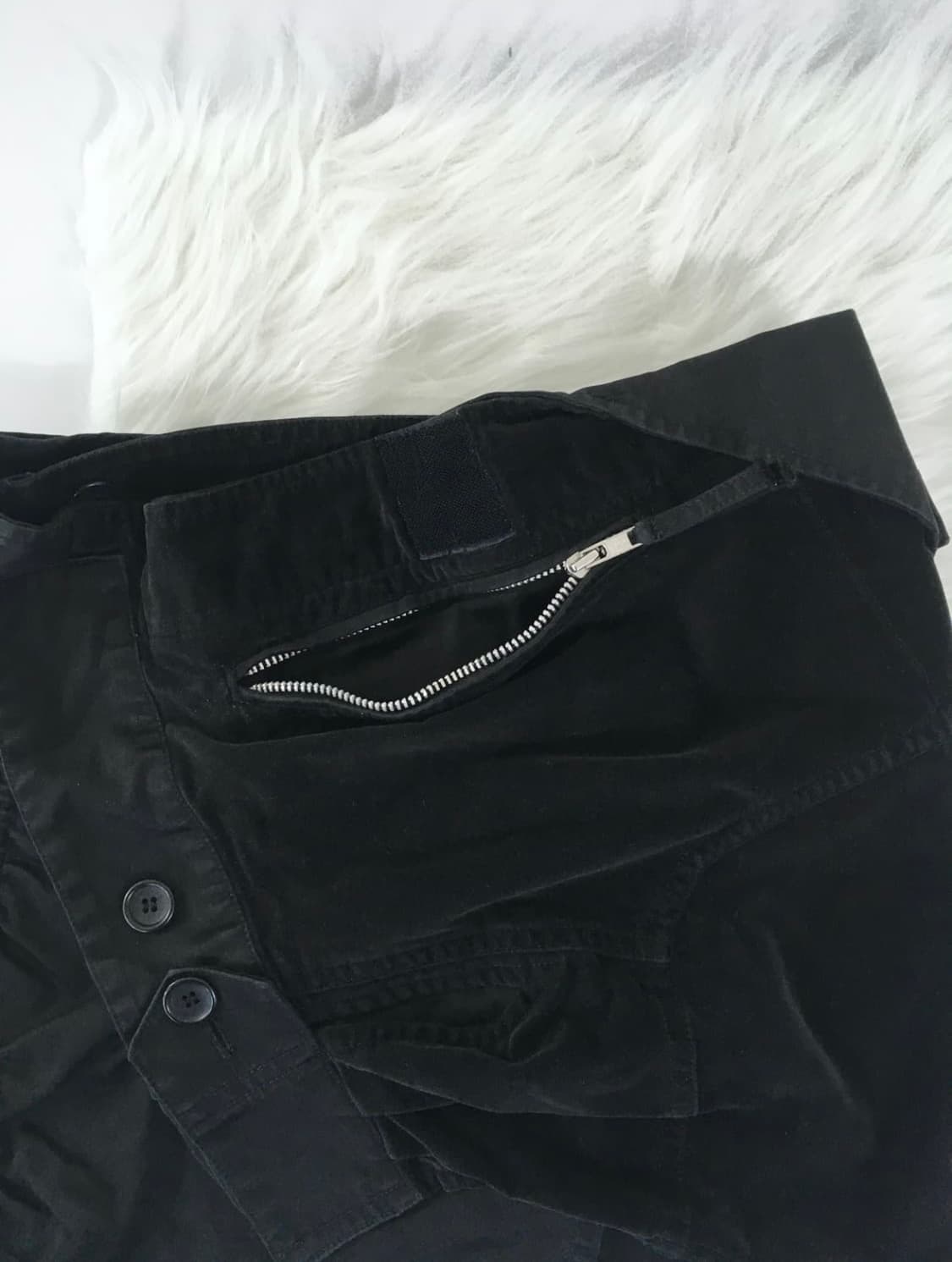 고무 프릴 패치 랩 스커트 상품이미지4