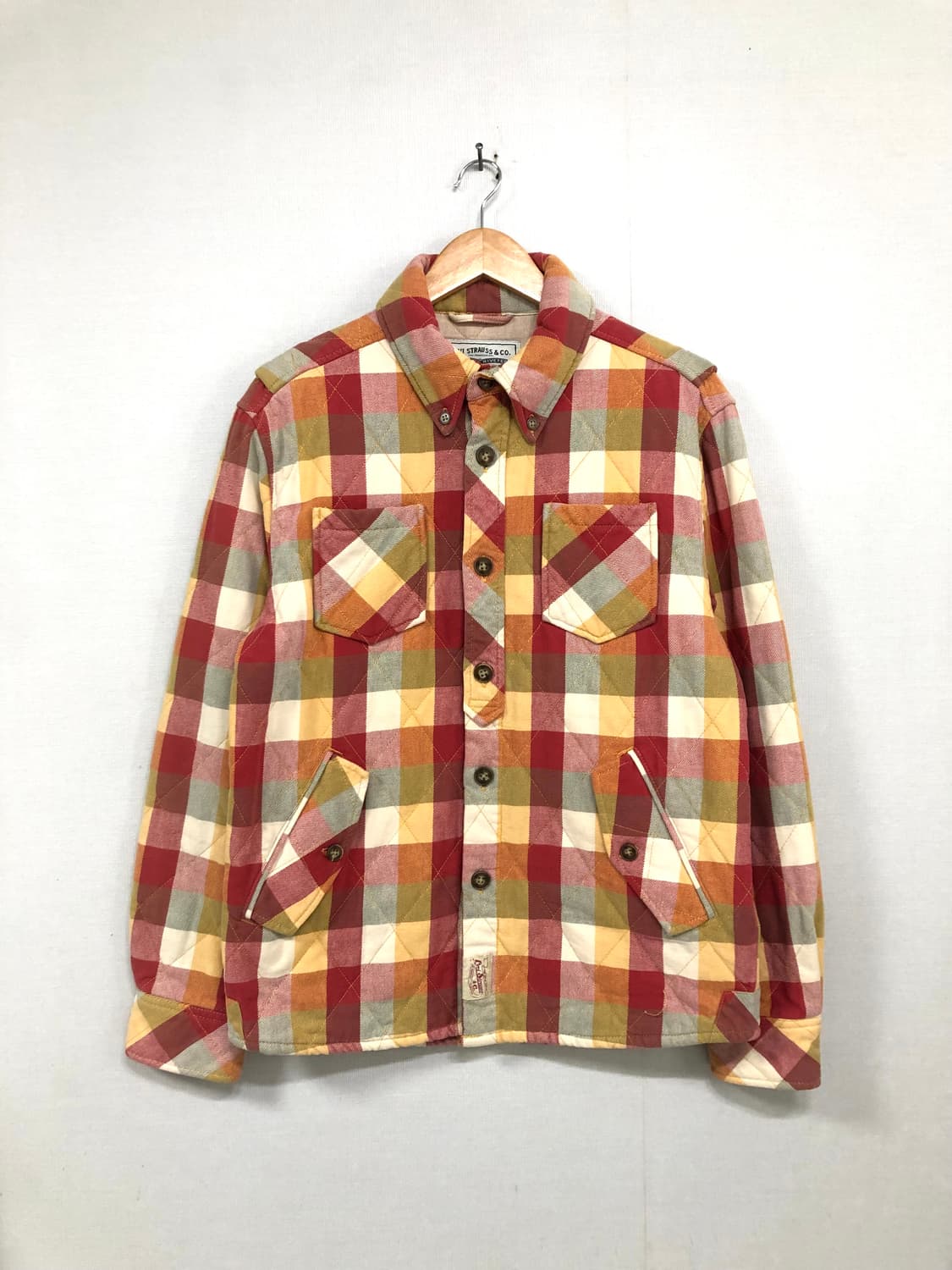 리바이스 도톰한 퀼팅 체크 셔츠 겸 자켓 L 상품이미지1