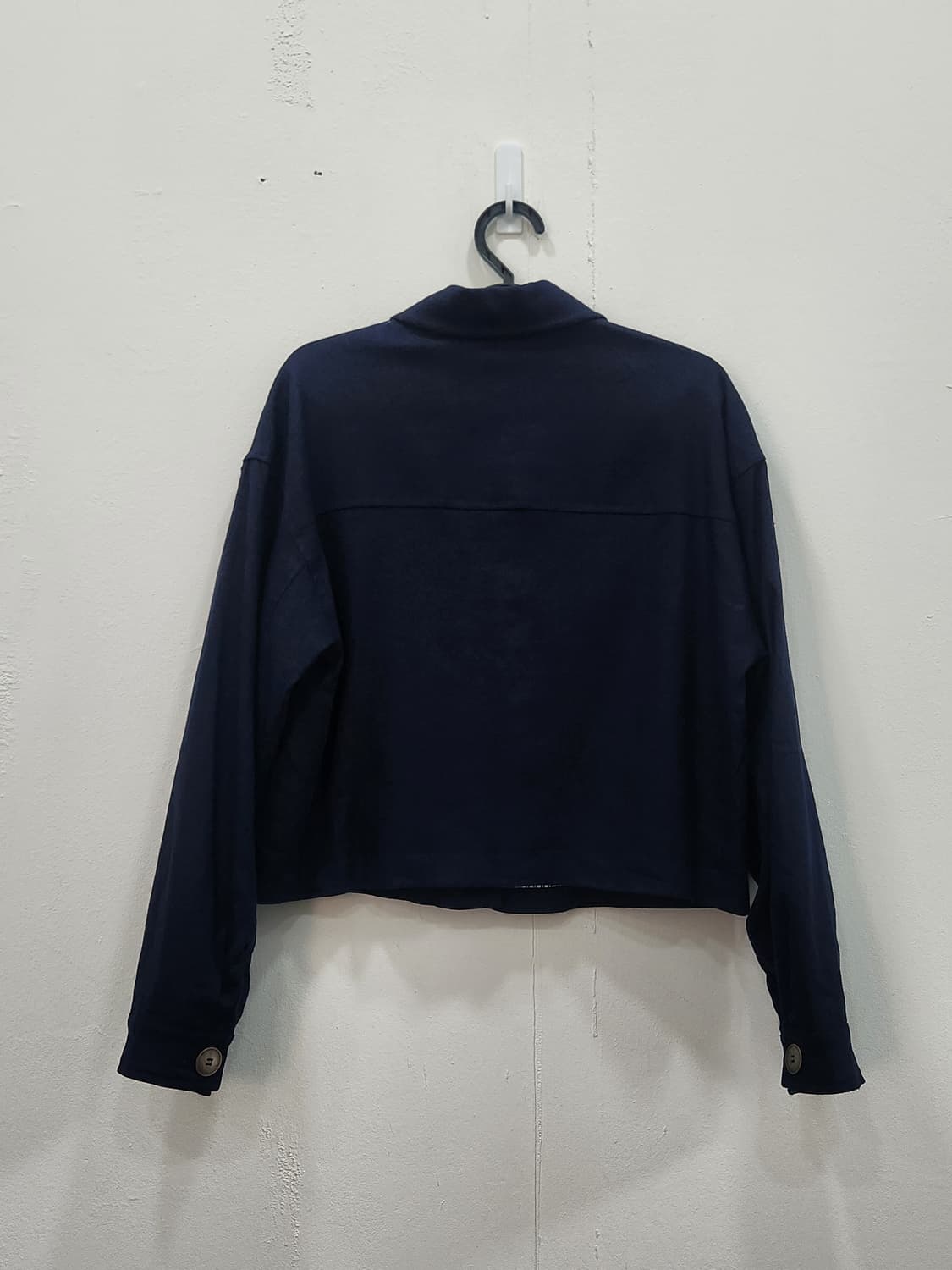 [S] 자라 네이비 크롭 셔츠 자켓 린넨혼방 상품이미지2
