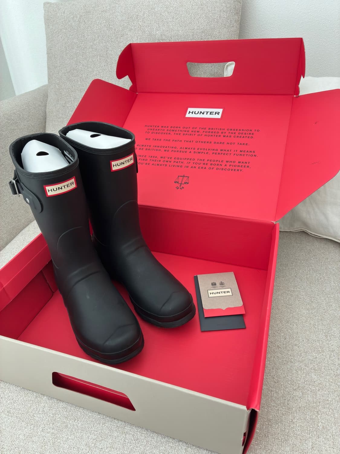 헌터 오리지널 레인부츠 쇼트 블랙 상품이미지1