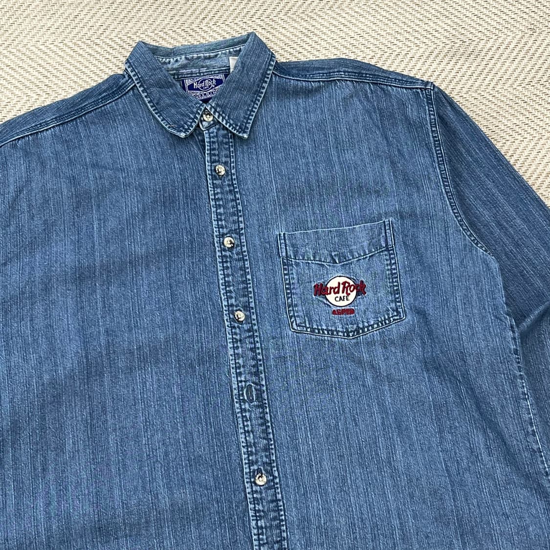 하드락 카페 자수 데님 셔츠 r3139 상품이미지3