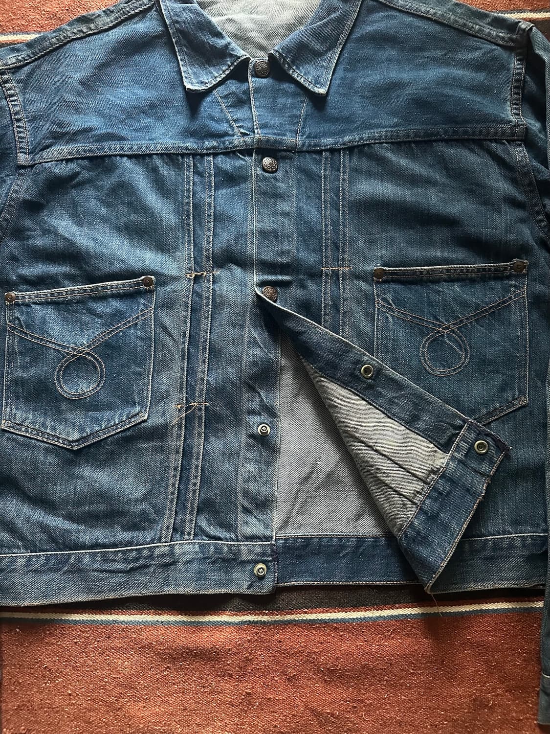 50s 60s USA 빈티지 101 2세대 데님 자켓 더블알엘 리바이스 상품이미지5