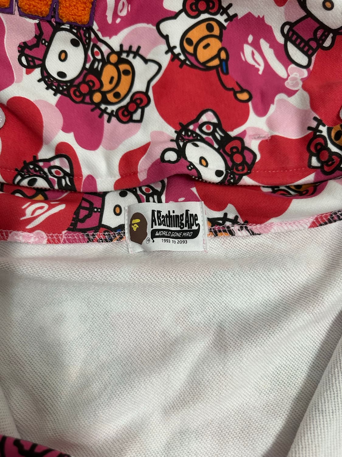 베이프 핑크 카모 헬로키티 샤크 후드집업 상품이미지5