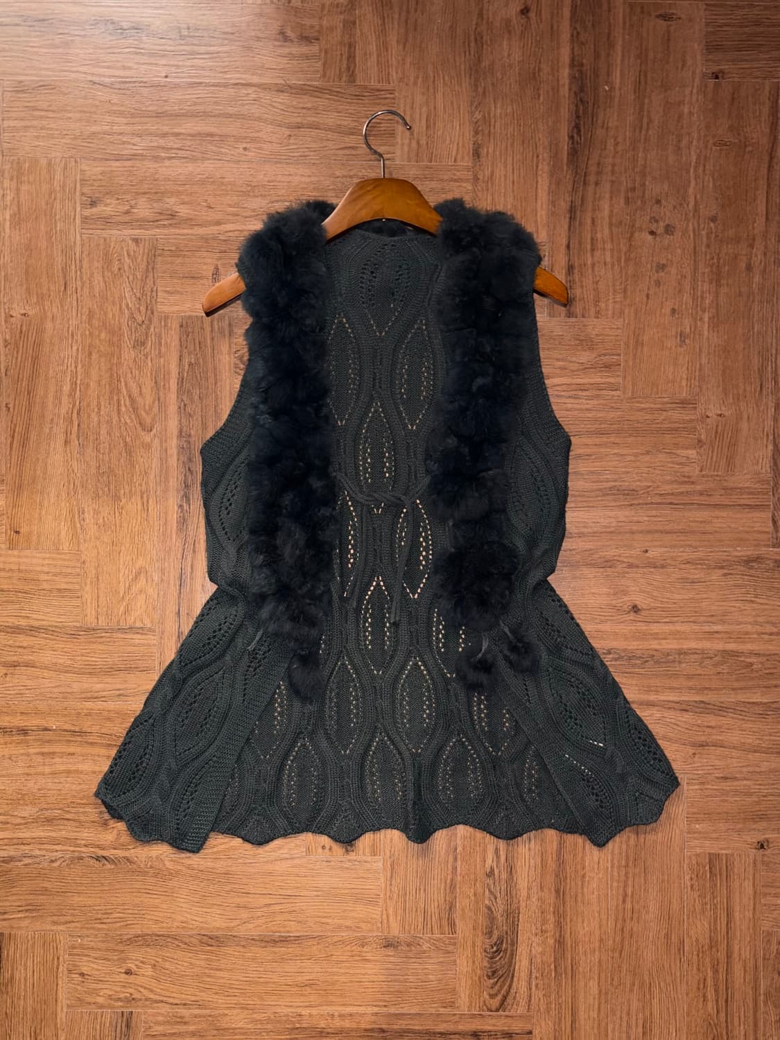 [VTG SET] top + fur vest + skirt 상품이미지7