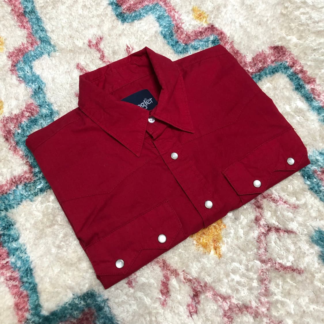 90s WRANGLER 랭글러 웨스턴 체크 셔츠  상품이미지1