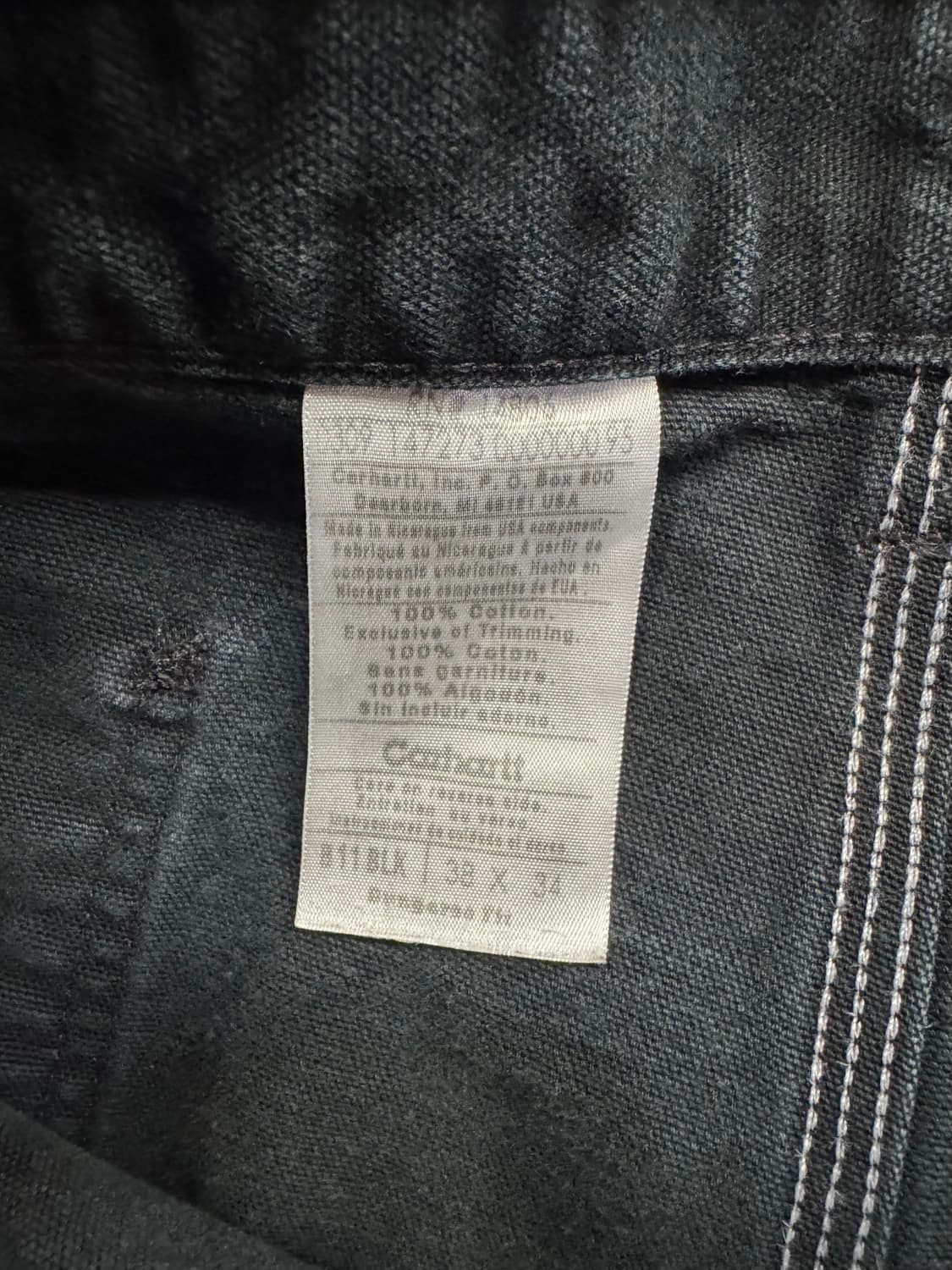 칼하트 B11 BLK 싱글니 덩가리핏 상품이미지5