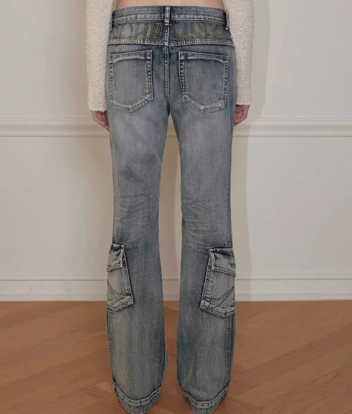 보헤미안서울 WASHED BLUE CARGO BOOTCUT, BLUE 상품이미지2