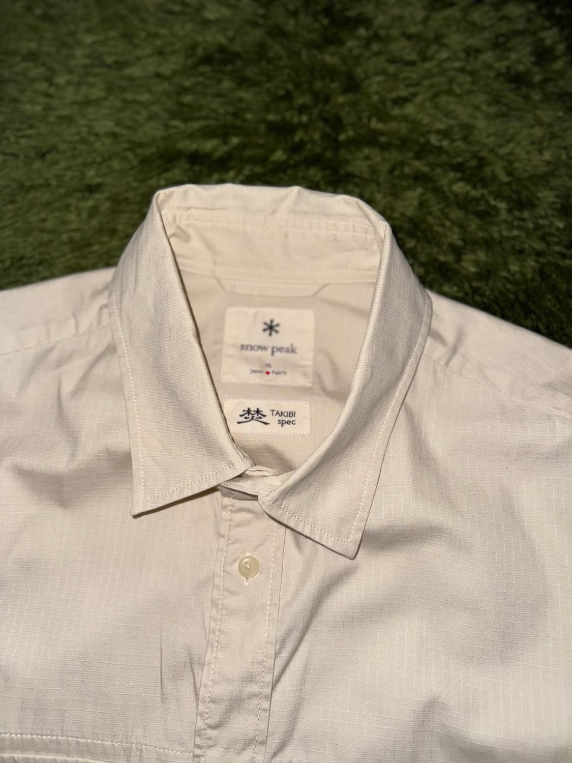 [XL] 스노우피크 재팬 TAKIBI SPEC 립스탑 셔츠 오프화이트 상품이미지3