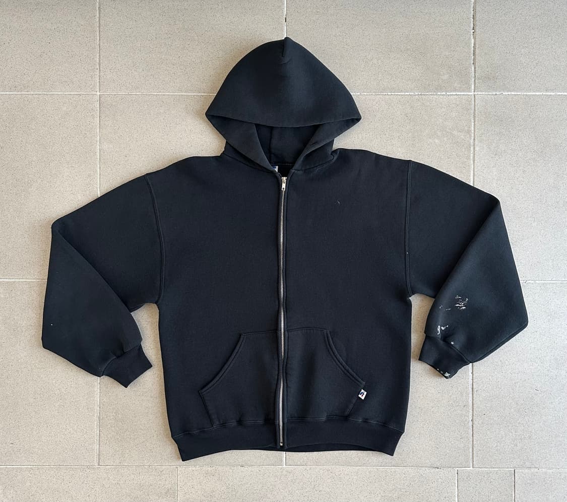 빈티지 러셀 후드집업 블랙 M 상품이미지1