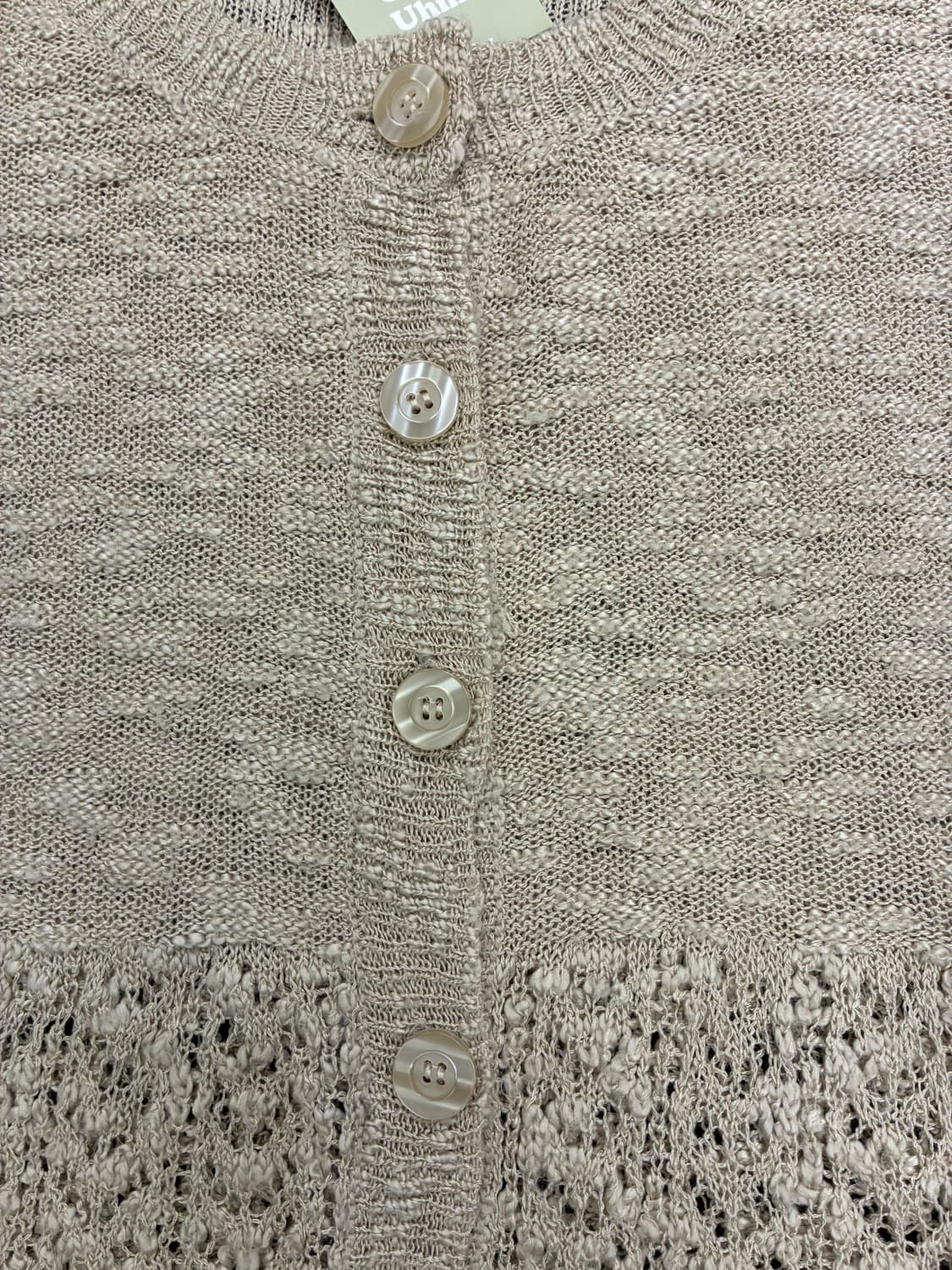 L)Japanese vintage 여성 펀칭 디자인 가디건 상품이미지2