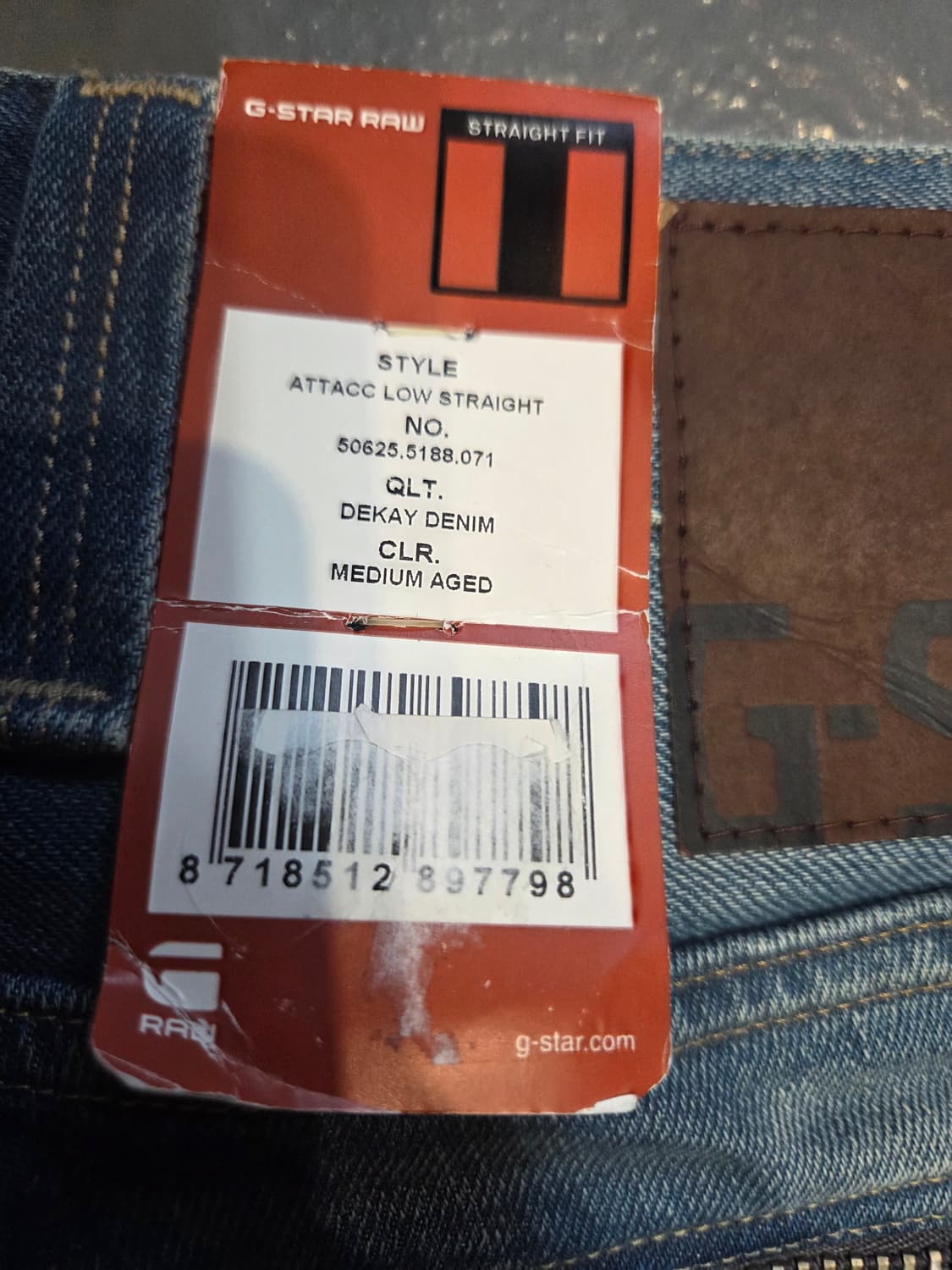 G-STAR RAW  3301 스트레이트 핏 블루 워싱(w33/L32) 상품이미지7
